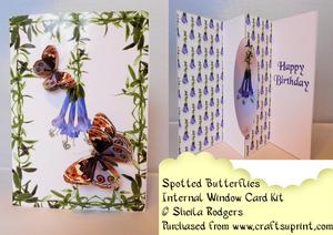 Internal Window Card - Spotted Butterflies