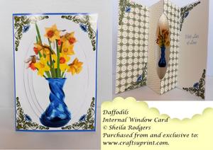 Internal Window Card - Daffodils