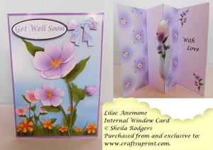Internal Window Card - Lilac Anemone