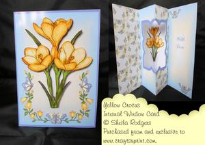 Internal Window Card - Yellow Crocus