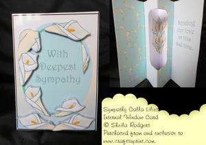 Internal Window Card - Sympathy Calla Lilies