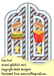 Arched Gatefold Card - Fun Food