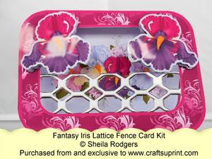Lattice Fence Card - Fantasy Iris