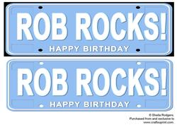 Number Plate - Rob Rocks!