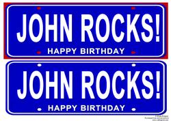 Number Plate - John Rocks!