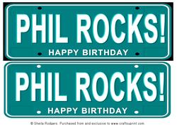 Number Plate - Phil Rocks!