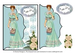 Pretty Lady 1 Envelope Card