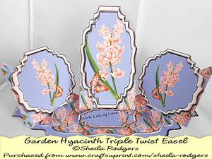 Triple Twist Easel Card - Garden Hyacinth