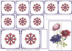 Anemones with Tea Bag Tiles