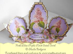 Triple Twist Easel Card - Pink Lilac