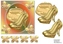 Gold Star Shoes and Butterflies