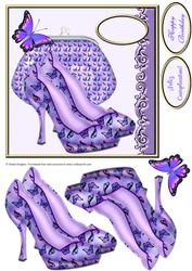 Purple Butterfly Bag and Shoes (with Spanish)