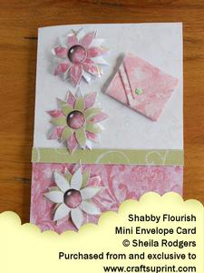 Mini Envelope Card - Shabby Flourish