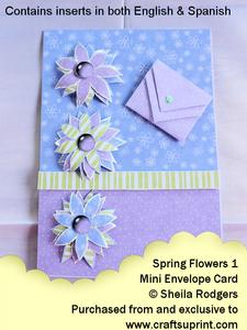 Mini Envelope Card - Spring Flowers 1