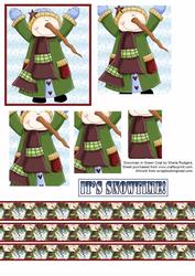 Snowman in Green Coat