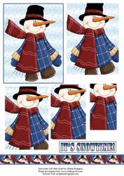 Snowman with Red Scarf