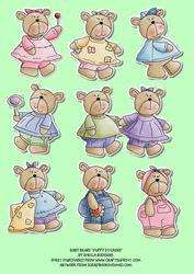 Baby Bears "puffy Stickers"