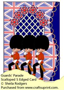 Scalloped S Edged Card - Guards' Parade