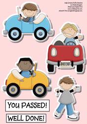 Male Drivers "puffy Stickers"