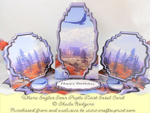 Triple Twist Easel Card - Where Eagles Soar