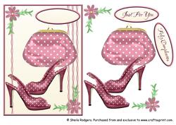 Pink Polka Dot Shoes & Bag