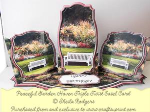 Triple Twist Easel Card - Peaceful Garden Haven
