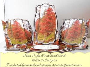 Triple Twist Easel Card - Trees
