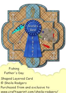 Shaped Layered Card - Fishing Father's Day