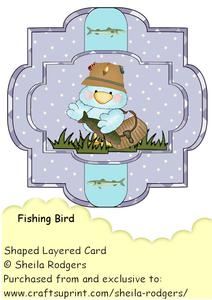 Shaped Layered Card - Fishing Bird