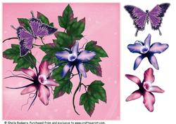 Passion Flowers Topper for 8 x 8 Card