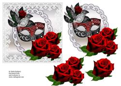 Carnival Mask on Lace 2