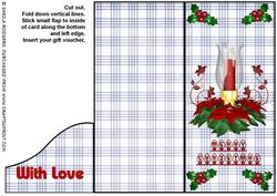 Christmas Candle Lantern Voucher Card