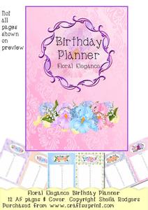 Birthday Planner - Floral Elegance