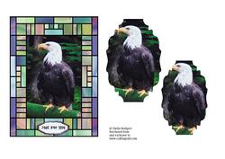 Bald Eagle in Stained Glass