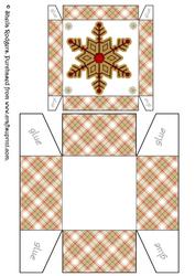 Red and Gold Snowflake Gift Box