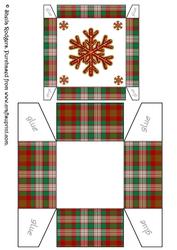 Red and Gold Snowflake Gift Box 2