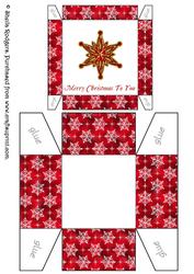 Red and Gold Snowflake Gift Box 3