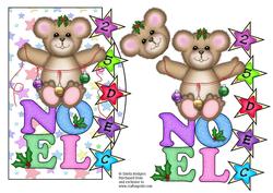 Noel Bear Star Edge Card