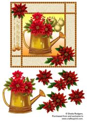 Poinsettia Watering Can