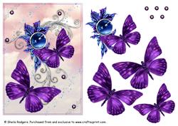 Purple Twilight Butterflies