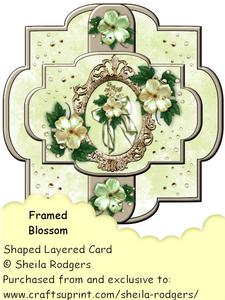 Framed Blossom Shaped Layered Card