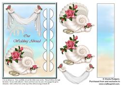 Woven Ribbon Card - Our Wedding Abroad Invitation
