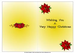 Christmas Poinsettia Insert 2