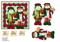 Snowmen with Placards
