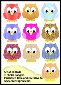 Set of 10 Owls