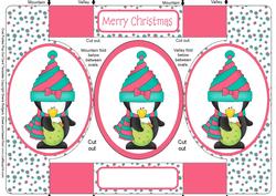 Christmas Penguin 1 Tri Fold Card