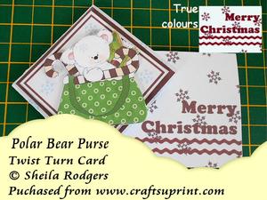 Polar Bear Purse Twist Turn Card