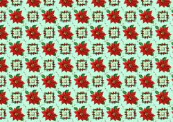 Red Poinsettia 3 Backing Paper