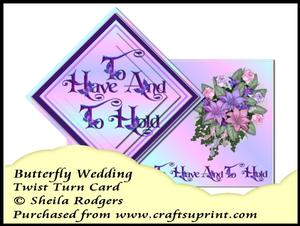 Twist Turn Card - Butterfly Wedding