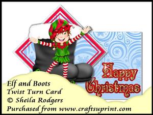 Twist Turn Card - Elf and Boots